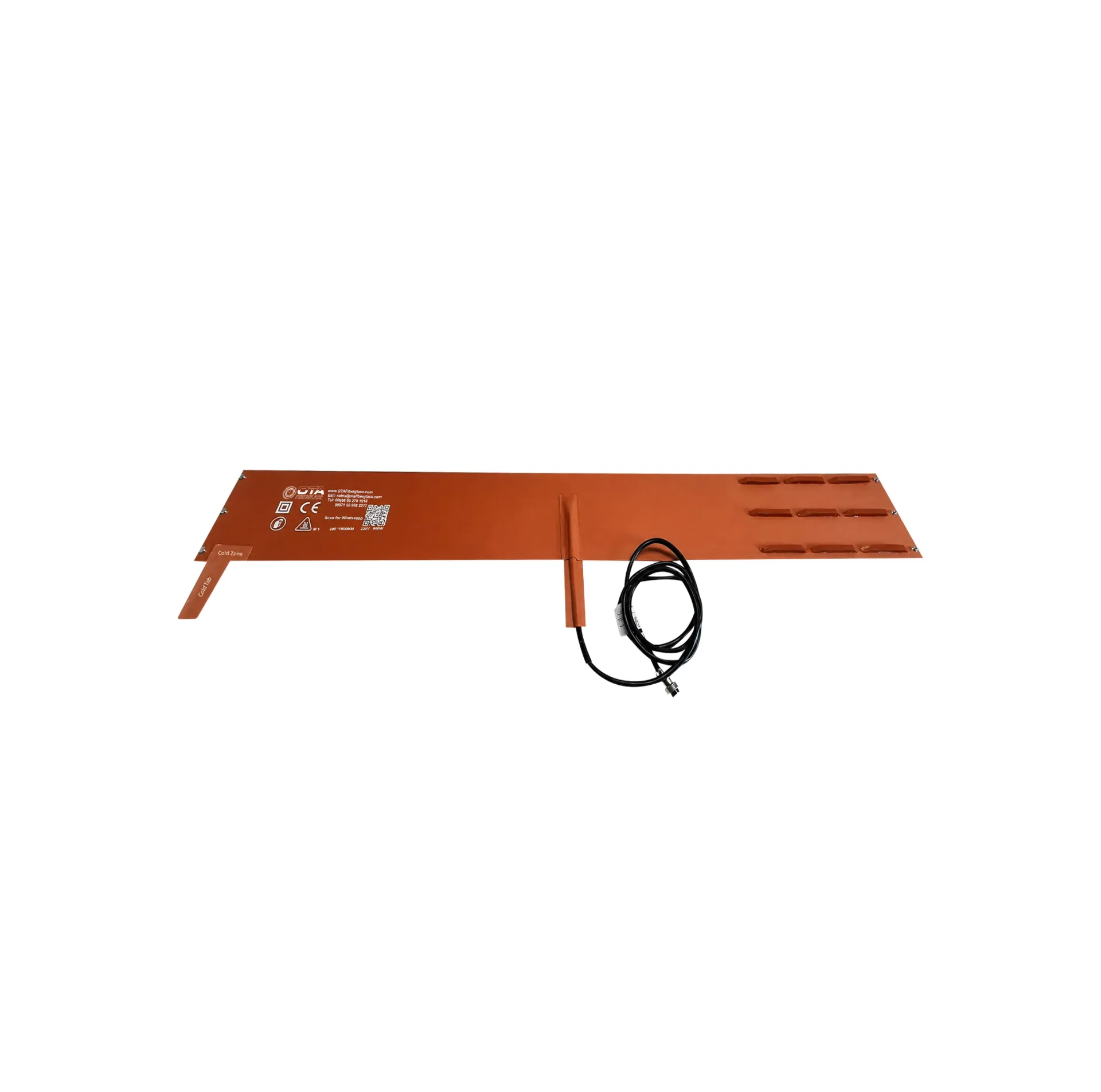 OTA Fiberglass Matrix بطانية تسخين أنابيب الألياف الزجاجية 200x1500mm