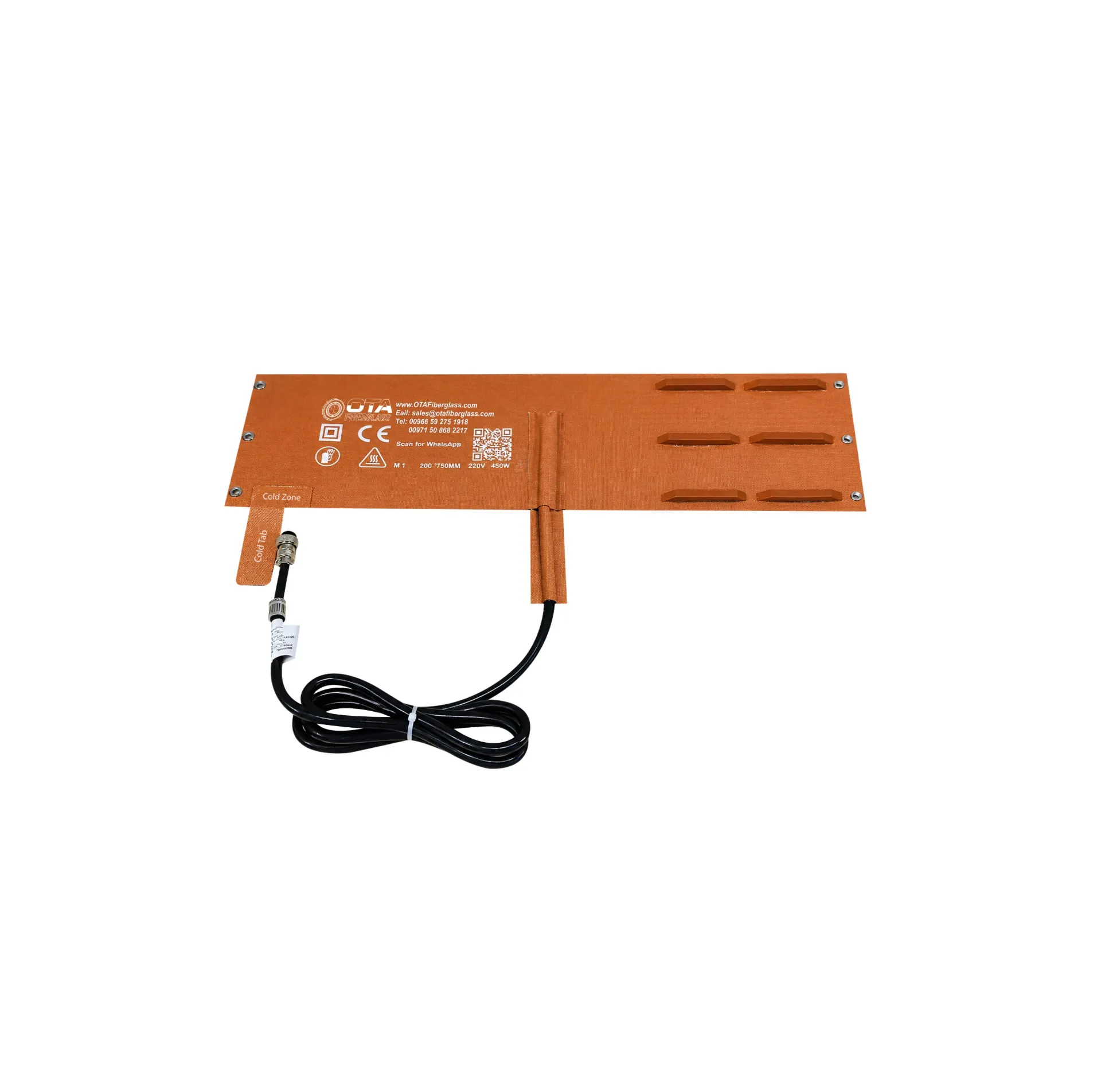 OTA Fiberglass Matrix Heating Blanket 200x750mm