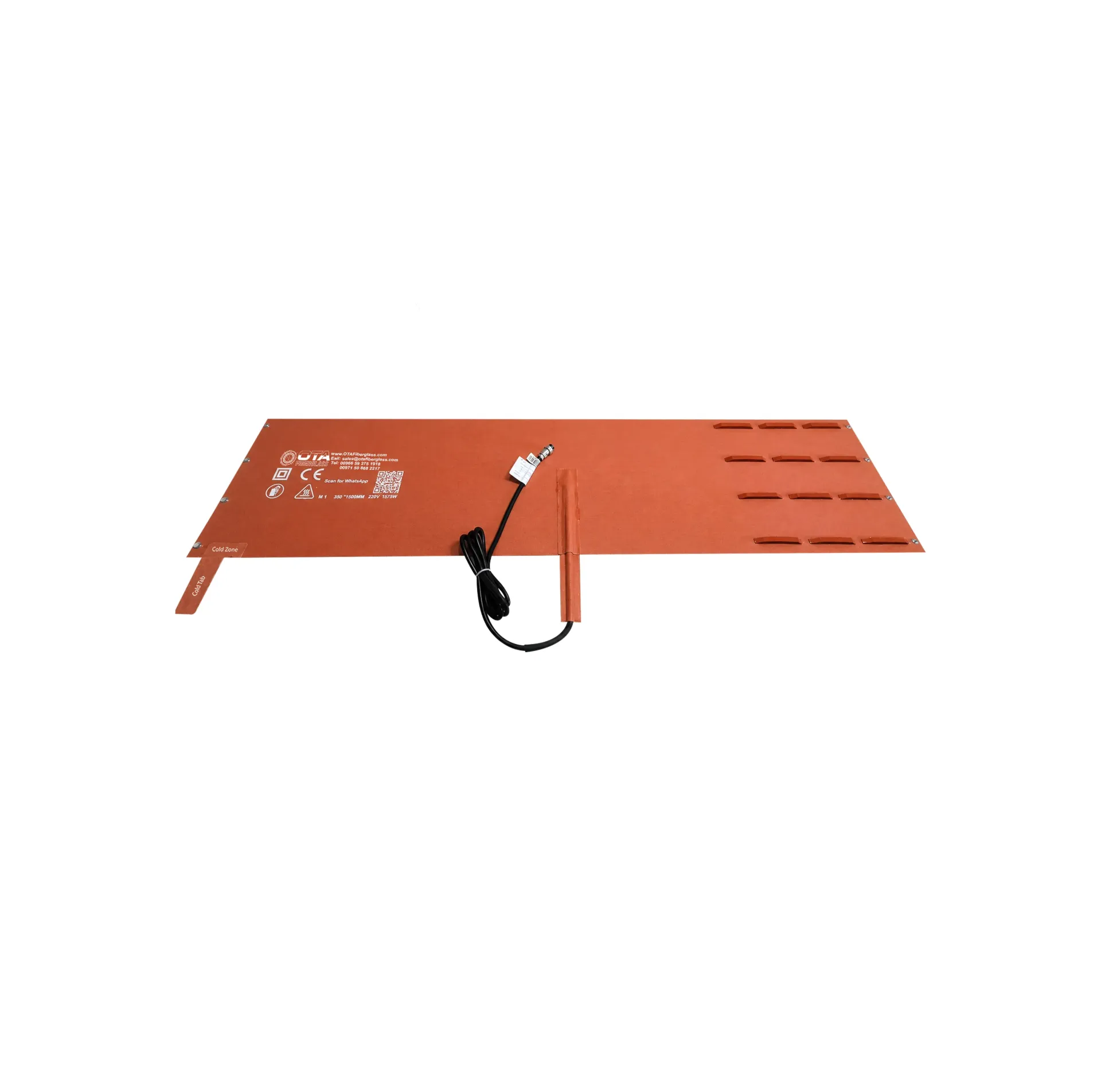 OTA Fiberglass Matrix بطانية تسخين أنابيب الألياف الزجاجية 350x1500mm